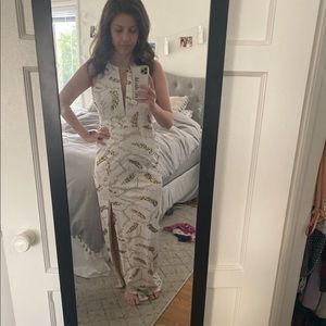 A. Drea floor length sequin dress